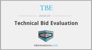 TBE - Technical bid evaluation